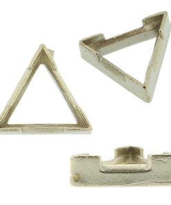 14K White Gold Triangle Low Base Head Setting Mounting V-Ends 0.12ct - 2.00ct