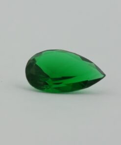 Loose Pear Shape Emerald CZ Gemstone Cubic Zirconia May Birthstone Front