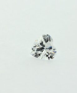 Loose Heart Shape Clear CZ Gemstone Cubic Zirconia April Birthstone Front