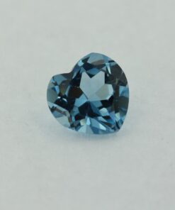 Loose Heart Shape Aquamarine CZ Gemstone Cubic Zirconia March Birthstone Front