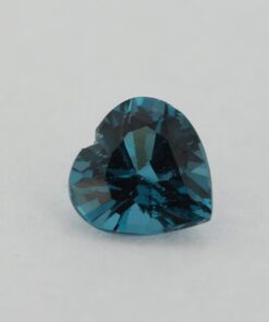 Loose Heart Shape Blue Zircon CZ Gemstone Cubic Zirconia December Birthstone Front