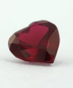 Loose Heart Shape Garnet CZ Gemstone Cubic Zirconia January Birthstone Front