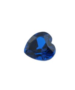 Loose Heart Shape Sapphire CZ Gemstone Cubic Zirconia September Birthstone Front