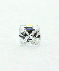 Loose Princess Cut Clear CZ Gemstone Cubic Zirconia April Birthstone Front