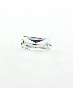 Loose Straight Baguette Clear CZ Gemstone Cubic Zirconia April Birthstone Front