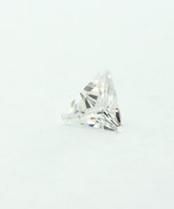 Loose Triangle Cut Clear CZ Gemstone Cubic Zirconia April Birthstone Front