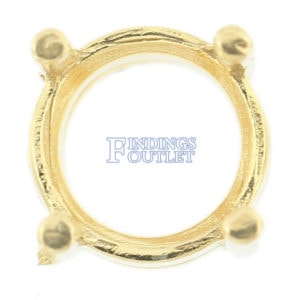 14K Yellow Gold Pear Wire Basket Setting Mounting 4 Prong - Findings Outlet