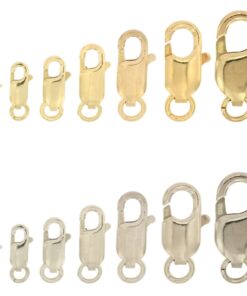 10k White And Yellow Gold Lobster Claw Clasp Bracelet Chain Replacement Lock 417