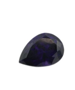 Loose Pear Shape Amethyst CZ Gemstone Cubic Zirconia February Birthstone Front