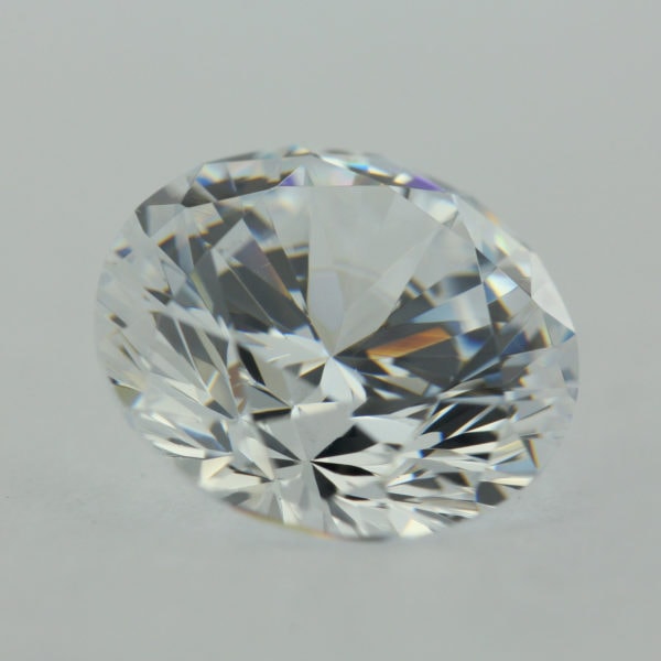 Loose Round Cut White CZ Gemstone Cubic Zirconia April Birthstone Angle