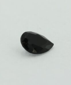 Loose Pear Shape Black Onyx CZ Gemstone Faceted Cubic Zirconia Side