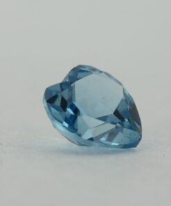 Loose Heart Shape Aquamarine CZ Gemstone Cubic Zirconia March Birthstone Side