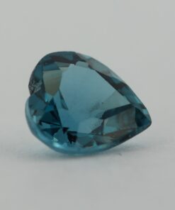 Loose Heart Shape Blue Zircon CZ Gemstone Cubic Zirconia December Birthstone Side