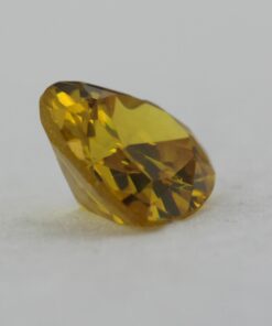 Loose Heart Shape Citrine CZ Gemstone Cubic Zirconia November Birthstone Side