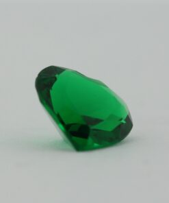 Loose Heart Shape Emerald CZ Gemstone Cubic Zirconia May Birthstone Side