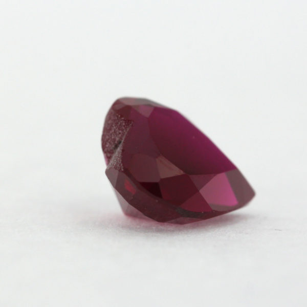 Loose Heart Shape Garnet CZ Gemstone Cubic Zirconia January Birthstone Side