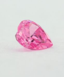 Loose Heart Shape Pink CZ Gemstone Cubic Zirconia October Birthstone Side