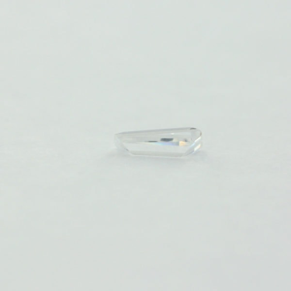 Loose Tapered Baguette Clear CZ Gemstone Cubic Zirconia April Birthstone Side