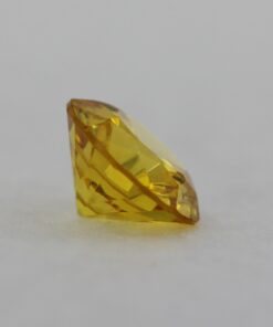 Loose Round Cut Citrine CZ Gemstone Cubic Zirconia November Birthstone Side