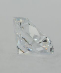 Loose Round Cut White CZ Gemstone Cubic Zirconia April Birthstone Side