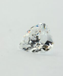 Loose Heart Shape Clear CZ Gemstone Cubic Zirconia April Birthstone Angle