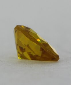 Loose Heart Shape Citrine CZ Gemstone Cubic Zirconia November Birthstone Back