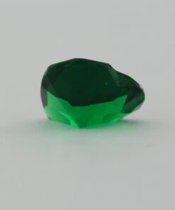 Loose Heart Shape Emerald CZ Gemstone Cubic Zirconia May Birthstone Back