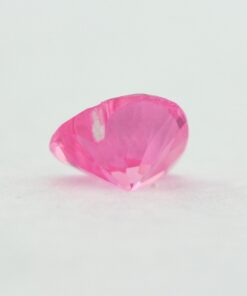 Loose Heart Shape Pink CZ Gemstone Cubic Zirconia October Birthstone Back