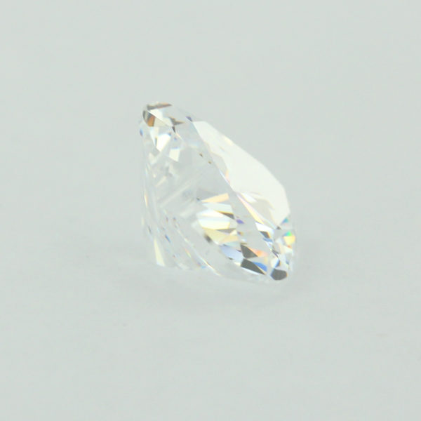 Loose Heart Shape White CZ Gemstone Cubic Zirconia April Birthstone Back