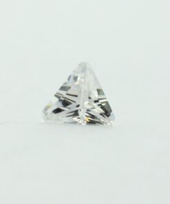 Loose Triangle Cut Clear CZ Gemstone Cubic Zirconia April Birthstone Side