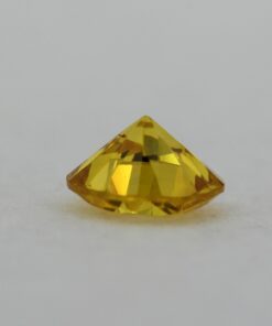 Loose Round Cut Citrine CZ Gemstone Cubic Zirconia November Birthstone Down