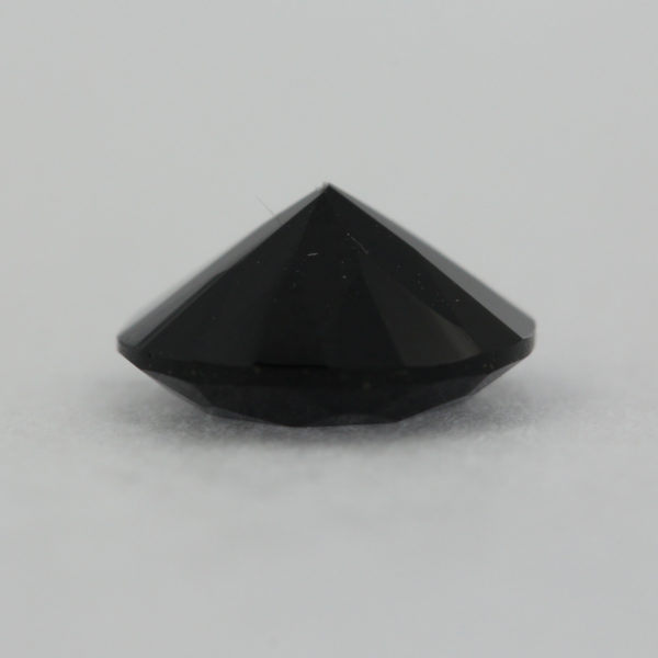 Loose Round Cut Black Onyx CZ Gemstone Faceted Cubic Zirconia Down