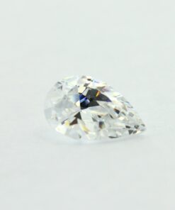 Loose Pear Shape Clear CZ Gemstone Cubic Zirconia April Birthstone Flipped