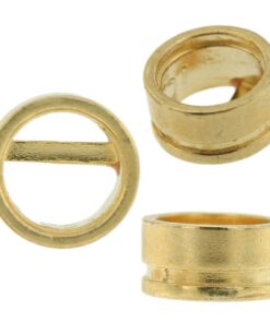 14K Yellow Gold Round Cut Bezel Head Setting Mounting