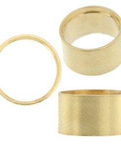 14K Yellow Gold Round Tall Tube Bezel Head Setting Mounting