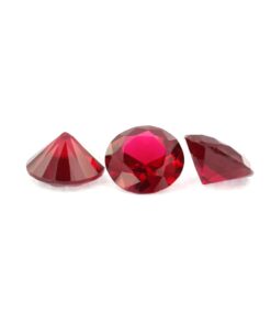 Loose Round Cut Garnet CZ Gemstone Cubic Zirconia January Birthstone Group