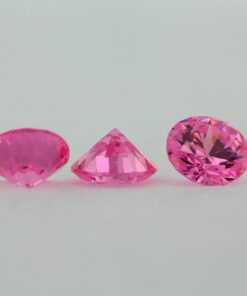 Loose Round Cut Pink CZ Gemstone Cubic Zirconia October Birthstone Group