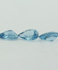 Loose Pear Shape Aquamarine CZ Gemstone Cubic Zirconia March Birthstone Group