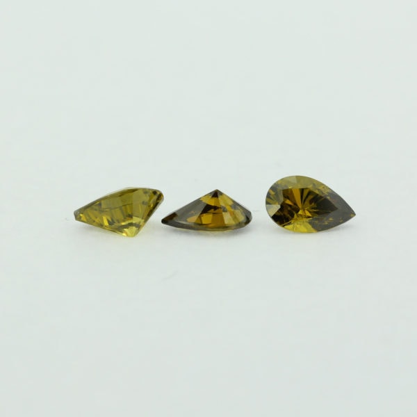 Loose Pear Shape Peridot CZ Gemstone Cubic Zirconia August Birthstone Group