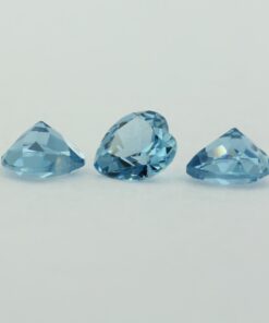 Loose Heart Shape Aquamarine CZ Gemstone Cubic Zirconia March Birthstone Group