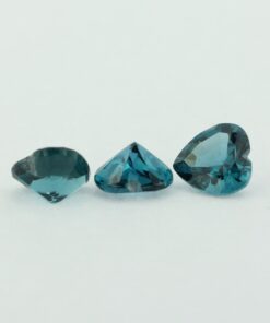 Loose Heart Shape Blue Zircon CZ Gemstone Cubic Zirconia December Birthstone Group