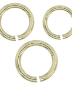 14K Solid White Gold Jump Ring Round Open 3.5mm - 5mm Chain End 1 Piece USA