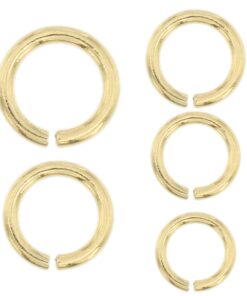 14K Solid Yellow Gold Jump Ring Round Open 2.5mm - 6mm Chain End 1 Piece USA