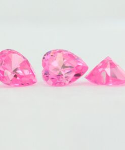 Loose Heart Shape Pink CZ Gemstone Cubic Zirconia October Birthstone Group