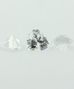 Loose Heart Shape White CZ Gemstone Cubic Zirconia April Birthstone Group