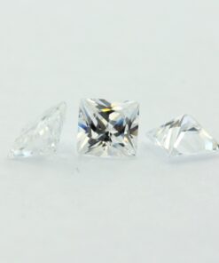 Loose Princess Cut Clear CZ Gemstone Cubic Zirconia April Birthstone Group