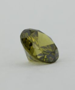 Loose Round Cut Peridot CZ Gemstone Cubic Zirconia August Birthstone Angle