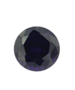 Loose Round Cut Amethyst CZ Gemstone Cubic Zirconia February Birthstone Front