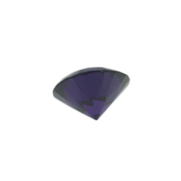 Loose Round Cut Amethyst CZ Gemstone Cubic Zirconia February Birthstone Back