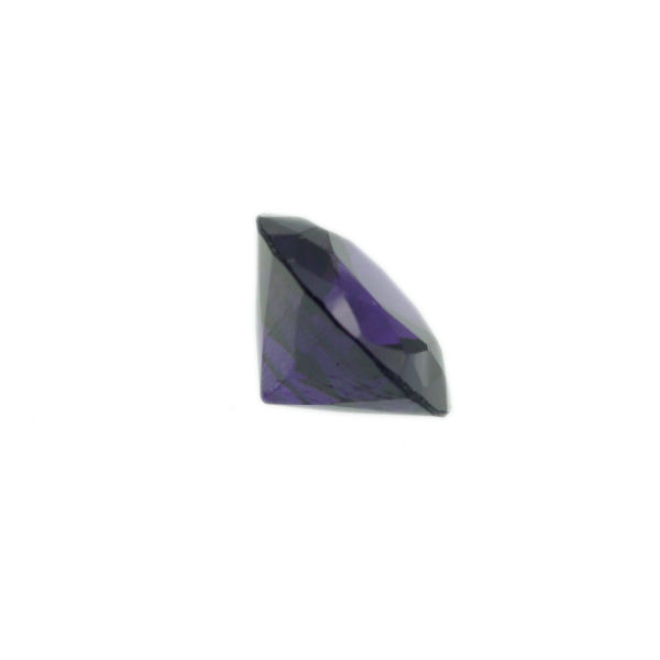 Loose Round Cut Amethyst CZ Gemstone Cubic Zirconia February Birthstone Side